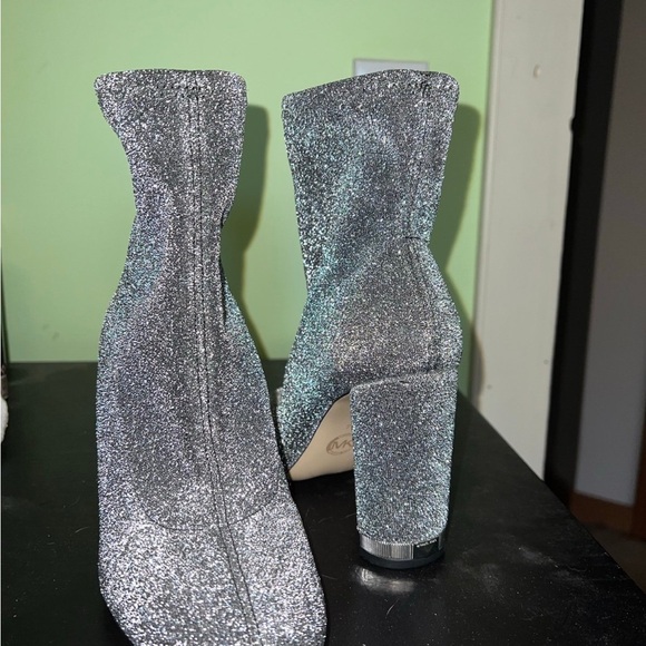 MICHAEL Michael Kors Shoes - Silver Glitter MK Ankle Boots